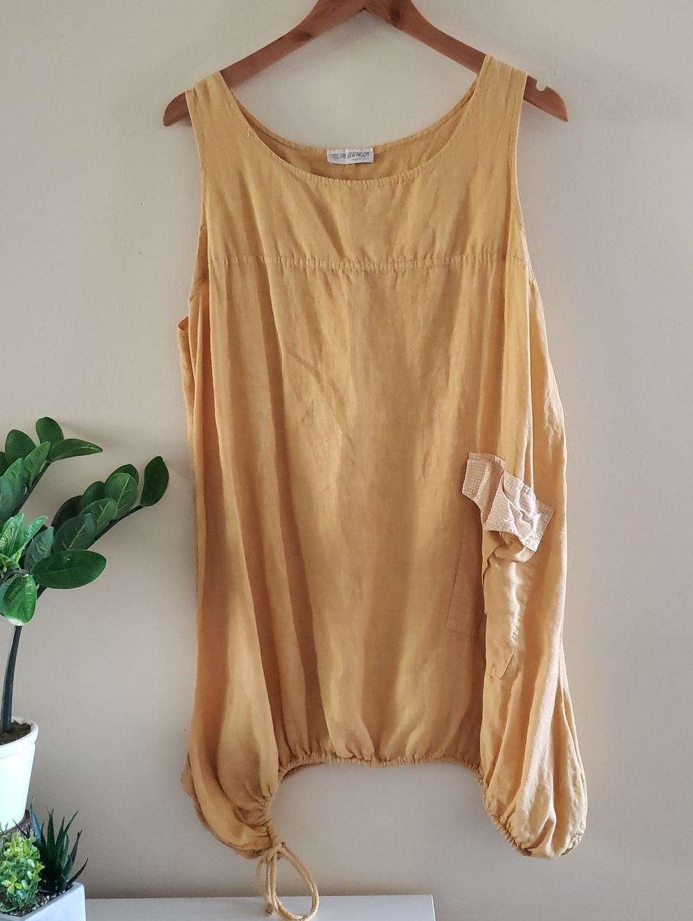 Talia Benson Linen Sleeveless Assymetrical Tunic Blouse - Italy - L
